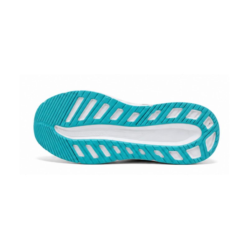 AQUA STRIDE CHUNKY SPORTS SNEAKERS-WHITE,GREY & TURQUOISE image 2