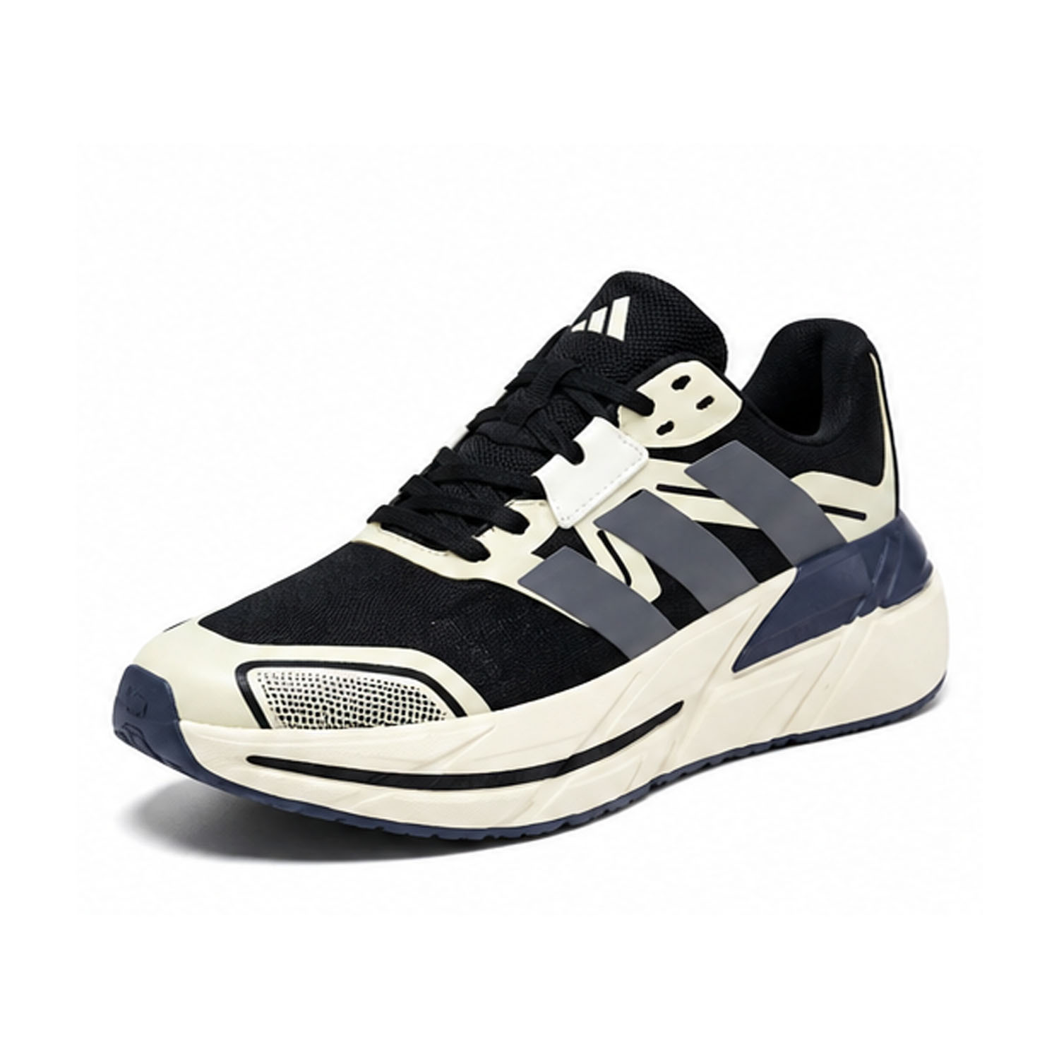 AQUA STRIDE CHUNKY SPORTS SNEAKERS-BLACK & CREAM image 4